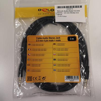 DeLock Audio-Kabel 3,5 mm Klinke - 3,5 mm Klinke 3 m