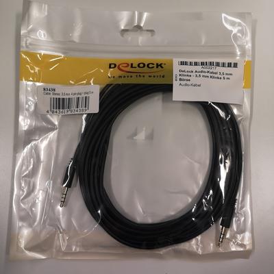 DeLock Audio-Kabel 3,5 mm Klinke - 3,5 mm Klinke 5 m